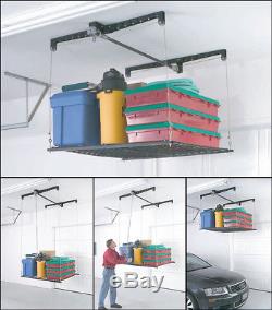 Hanging Adjustable Storage Rack Large Heavy Duty Cable Lift Garage