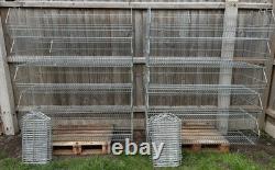 10 Wired Basket Racking Shelves Storage Heavy Duty in 123 x 53cm Garage Shelving