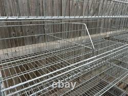 10 Wired Basket Racking Shelves Storage Heavy Duty in 123 x 53cm Garage Shelving