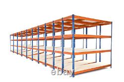 10 x 4 Tier Steel Heavy Duty Garage Storage Racking 2200mmH x 1800mm W 400KG UDL