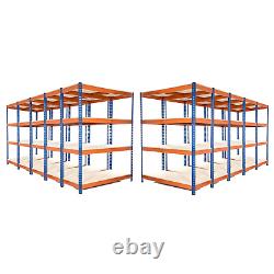 10 x Heavy Duty Garage Shelving Storage Racking Blue & Orange 400KG UDL