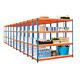 10 X Heavy Duty Racking Melamine Shelves 4 Levels 1800mm H X 1800mm W X 450mmd