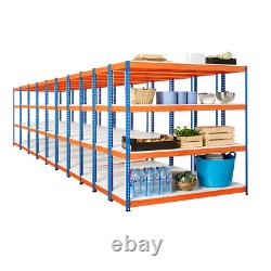 10 x Heavy Duty Racking Melamine Shelves 4 Levels 1800mm H x 1800mm W x 450mmD