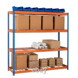 10 x Heavy Duty Racking Mesh Shelves 4 Levels 1800mmH x 1800mmW x 600mmD