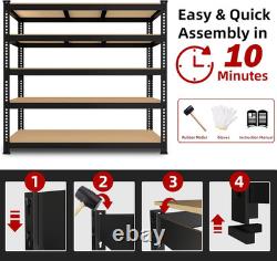 120X60X180Cm Garage Storage Shelf 5 Tier Heavy Duty Adjustable Shelving Unit
