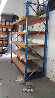 13ft Wide Dexion Racking + Heavy Duty Board + 5 Shelves In Very Good Condition