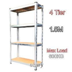 (150x75x30)cm 4 Tier heavy duty bolt-less metal steel shelving shelves storage