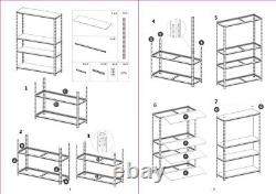 (150x75x30)cm 4 Tier heavy duty bolt-less metal steel shelving shelves storage