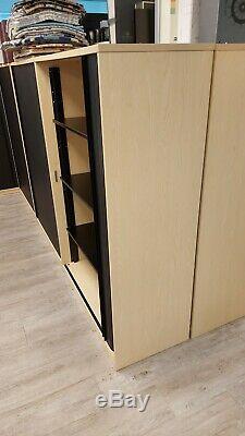 15 Heavy Duty Office Storage Shelving Units Filing Cabinets Tambour Sliding Door