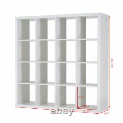 16 Cube Bookshelf Unit Display Storage Bookcase Shelves Holder Home Office White