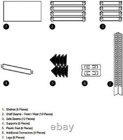 (1800 x 900 x 400)mm heavy-duty boltless metal steel shelving shelves storageBLU