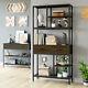 180cm Tall Industrial Bookshelf Kitchen Office Display Standing Shelf With Drawers