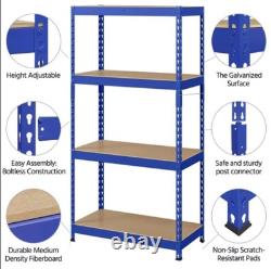 180 X 120 X 60CM Metal Shelving Units 4 Tiers Heavy Duty Steel Garage Shelving