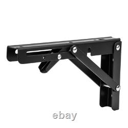 1-10 pairs Folding Shelf Brackets with Locking Hinge Wall Mounted Heavy Duty