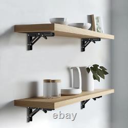 1-10 pairs Folding Shelf Brackets with Locking Hinge Wall Mounted Heavy Duty UK