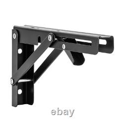 1-10 pairs Folding Shelf Brackets with Locking Hinge Wall Mounted Heavy Duty UK