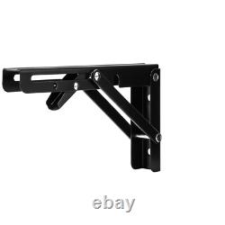 1-10 pairs Folding Shelf Brackets with Locking Hinge Wall Mounted Heavy Duty UK