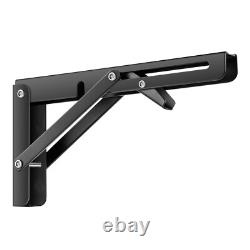 1-10 pairs Folding Shelf Brackets with Locking Hinge Wall Mounted Heavy Duty UK