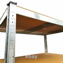 1.8M Heavy Duty Metal Galvanised Shelving Rack Unit 5 Tier Garage Storage Shelf