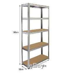 1 x Corner & 4 x 90cm Shelves Shelving Unit Racking Boltless Heavy Duty Storage