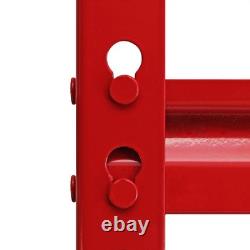 1x Corner Garage Shelving 2x90cm Rack Bays Metal Heavy Duty MDF Shelves