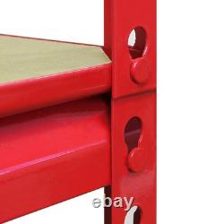 1x Corner Garage Shelving 2x90cm Rack Bays Metal Heavy Duty MDF Shelves