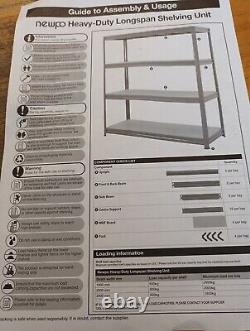 22 X BiGDUG 4 Tier Heavy Duty Shelving Unit Industrial Racking 600kg per shelf