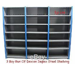 25 Bays Genuine Dexion Impex Heavy Duty Industrial Boltless Steel Shelving
