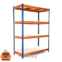 25 x 4 Tier Steel Shelving Heavy Duty Garage Storage Racking 400KG UDL