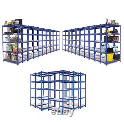 25 x Heavy Duty Steel Shelving Units 5 Tier Metal Garage/Storage Racks 275kg UDL
