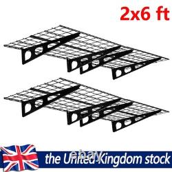 2PCS 6x2 ft Garage Storage Shelving Wall Mounted Heavy Duty Shelves Rack