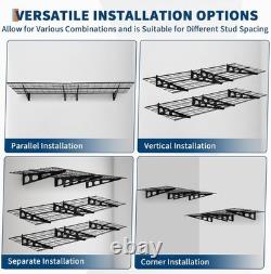2PCS 6x2 ft Garage Storage Shelving Wall Mounted Heavy Duty Shelves Rack