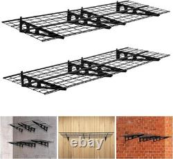 2PCS 6x2 ft Garage Storage Shelving Wall Mounted Heavy Duty Shelves Rack