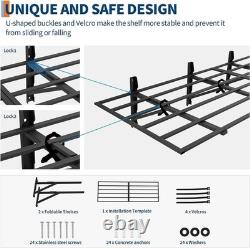 2PCS Garage Folding Storage Shelving Wall Mounted Heavy Duty Shelves Rack