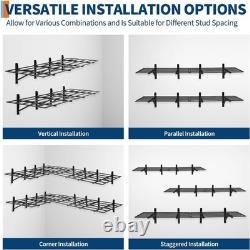 2PCS Garage Folding Storage Shelving Wall Mounted Heavy Duty Shelves Rack