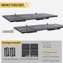 2PCS Garage Storage Shelving Wall Mounted Heavy Duty Shelves Rack for Workshops