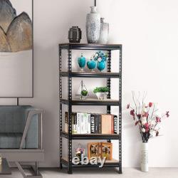 2PCS Heavy Duty Garage Shed Storage Shelves 150X70X30Cm Black