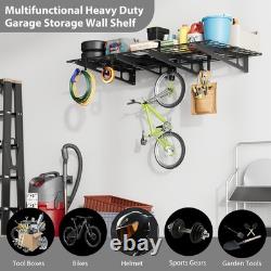 2PCS Heavy-Duty Garage Wall Mounted Shelves 2X6 FT Storage Shelves Rack 800lbs