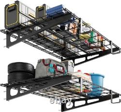 2PCS Heavy-Duty Garage Wall Mounted Shelves 2X6 FT Storage Shelves Rack 800lbs