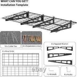 2PCS Heavy-Duty Garage Wall Mounted Shelves 2X6 FT Storage Shelves Rack 800lbs