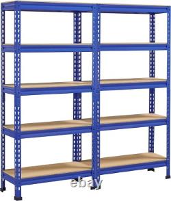2Pcs Garage Storage shelves 5 Tier Garage Shelving Units, Heavy Duty