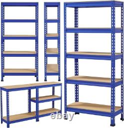 2Pcs Garage Storage shelves 5 Tier Garage Shelving Units, Heavy Duty