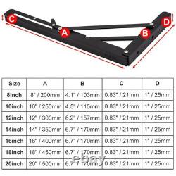 2-20 Folding Shelf Brackets Heavy Duty Stainless Steel Collapsible Shelf Bracket