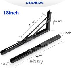 2-20x Folding Shelf Brackets Steel Heavy Duty Bench Table Worktop Wall Hinge UK