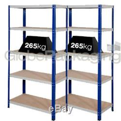 2 Bays Of SUPER HEAVY DUTY & WIDE Industrial Warehouse Shelving 1800x1200x450mm