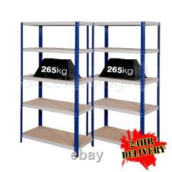 2 Bays Of SUPER HEAVY DUTY & WIDE Industrial Warehouse Shelving 1800x1200x600mm