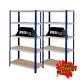 2 Bays Of Super Heavy Duty & Wide Industrial Warehouse Shelving 1800x1200x600mm