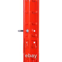 2 Bays Red Metal Garage Shelves Shelving Heavy Duty Racking Storage 180x90x60cm