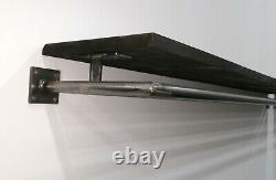 2 Metre Handmade Heavy Duty Steel Clothing Rail w Wood Shelf Retail Home Bedroom