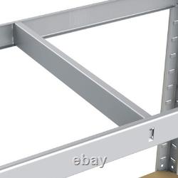 2 PCS Silver Heavy-Duty Storage Frame 160X80X40Cm Steel Shelving 4 Tier Displa